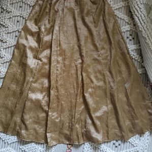 Crushed gold lehenga skirt